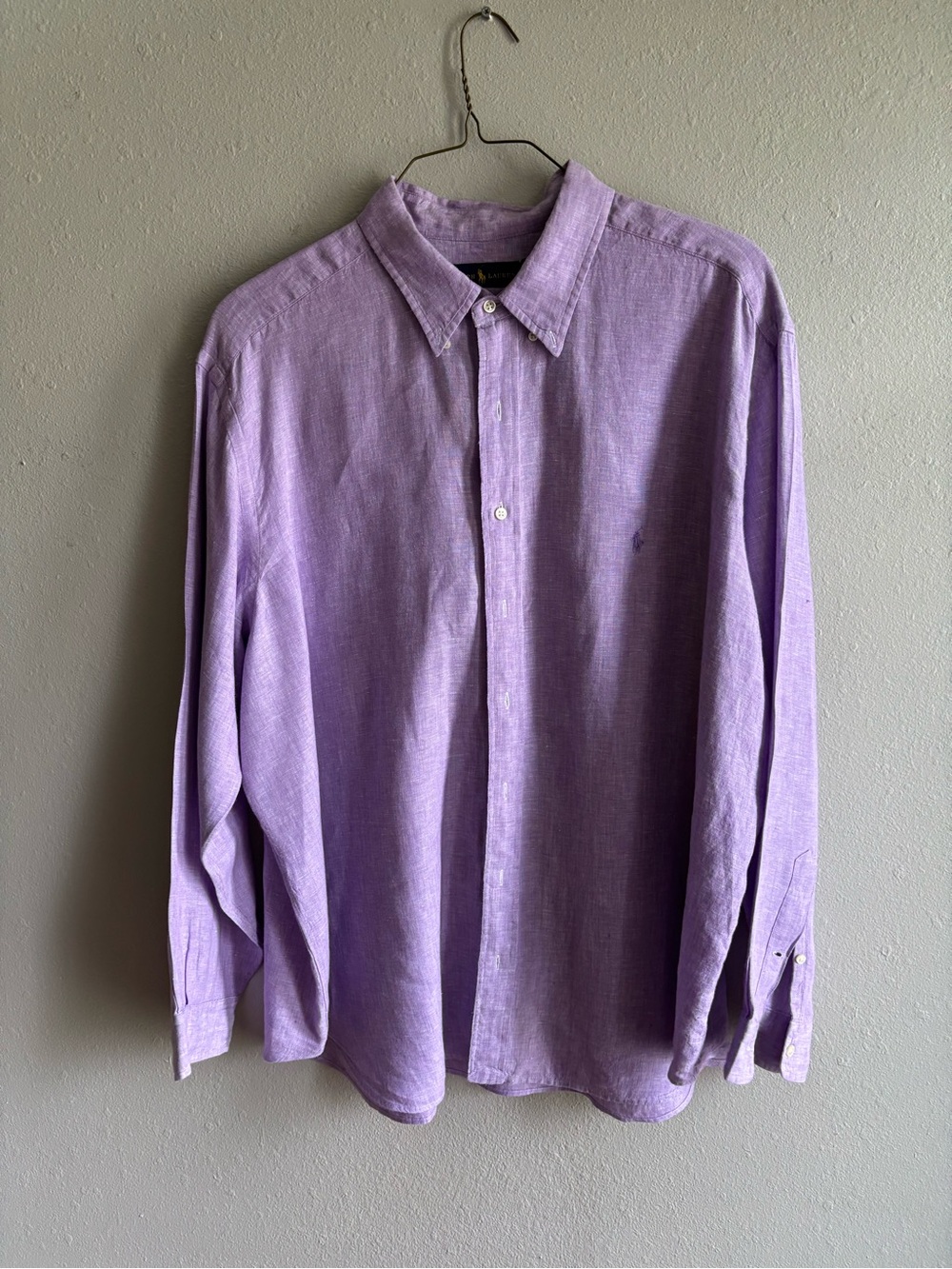 Ralph Lauren Men's Lavender Button-Down Shirt